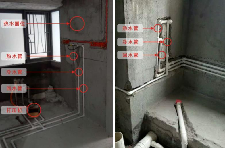 家装循环水水管实拍图，看整体布局方式是怎样的？